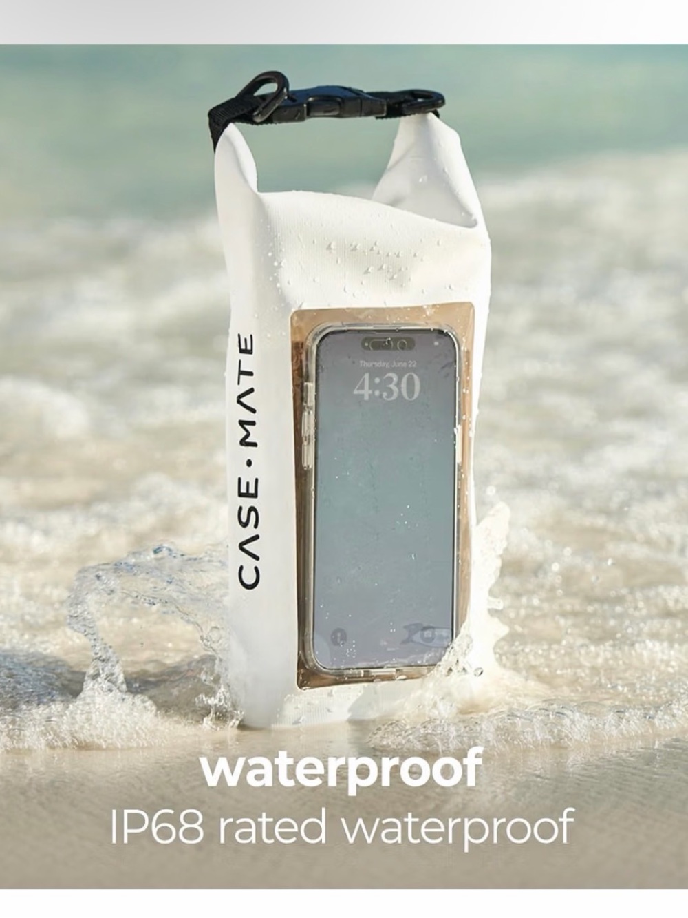 Case-Mate Mini IP68 Waterproof Bucket Bag (2L) Clear Window Roll Up Swimming
